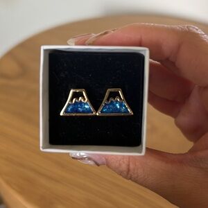 Mountain Fuji Japanese Earrings